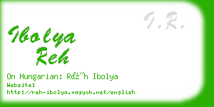 ibolya reh business card